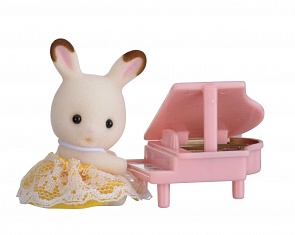 Sylvanian Families. Младенец в пластиковом сундучке - Кролик и рояль (Epoch, 5202st)